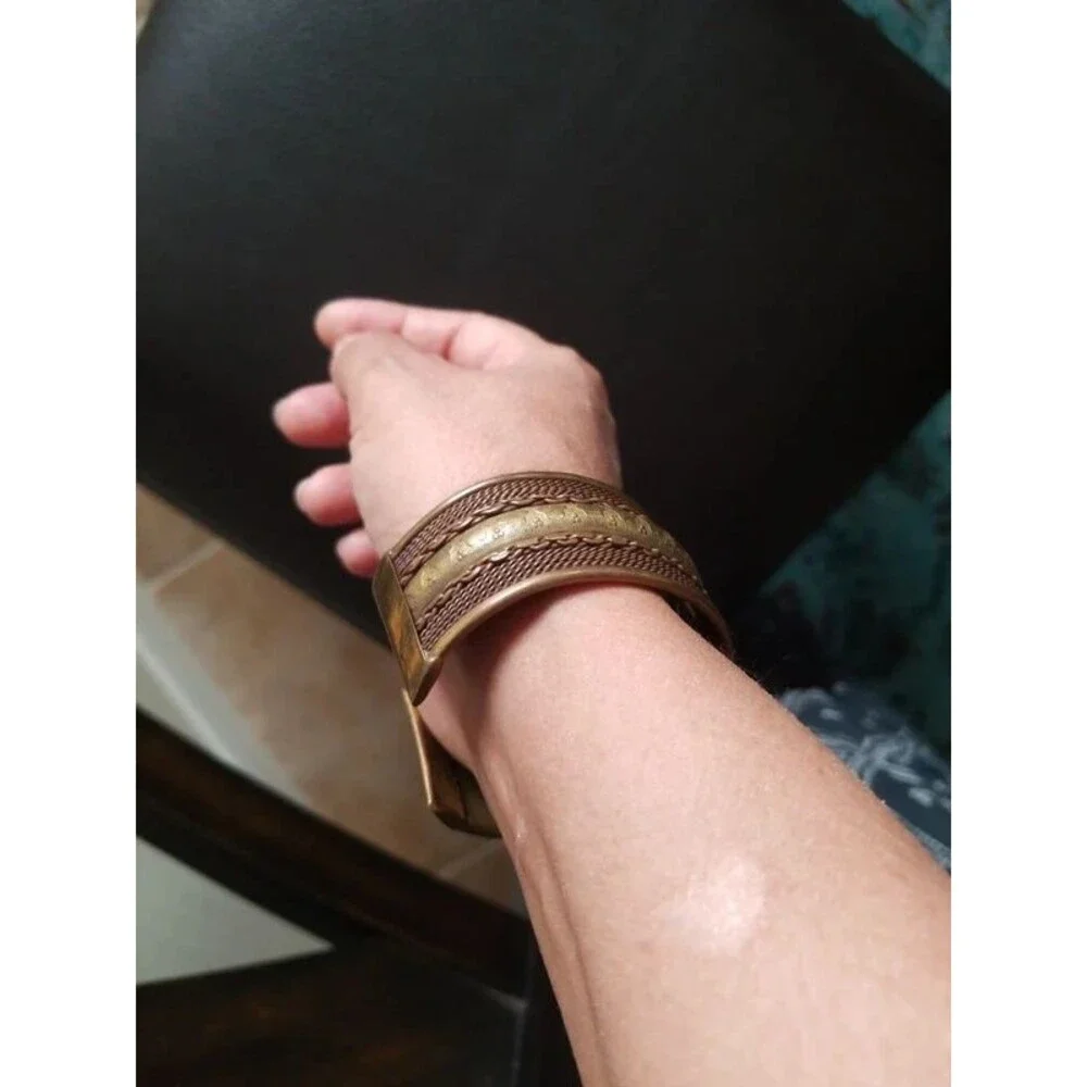 2 piece Vintage bronze cuff bracelets